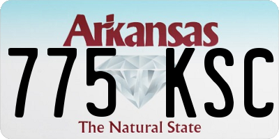 AR license plate 775KSC