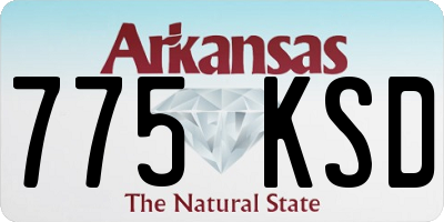 AR license plate 775KSD