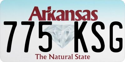 AR license plate 775KSG