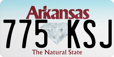 AR license plate 775KSJ