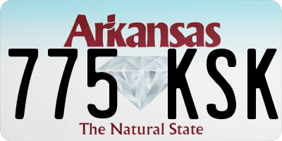 AR license plate 775KSK