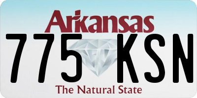 AR license plate 775KSN