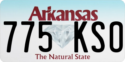 AR license plate 775KSO