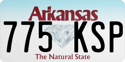 AR license plate 775KSP