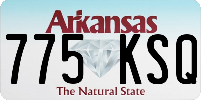 AR license plate 775KSQ