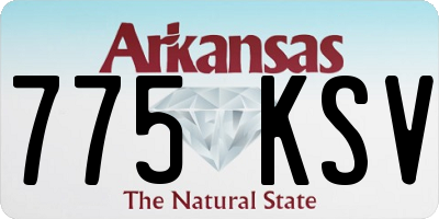 AR license plate 775KSV