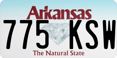 AR license plate 775KSW