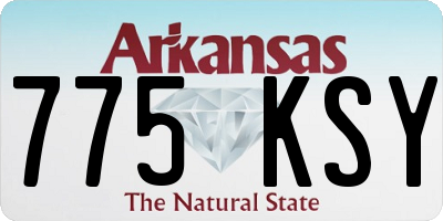 AR license plate 775KSY