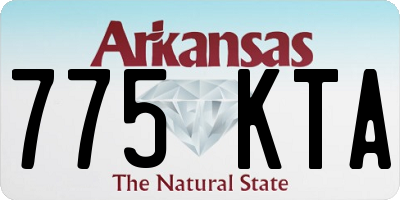 AR license plate 775KTA