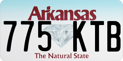 AR license plate 775KTB