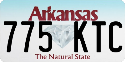 AR license plate 775KTC