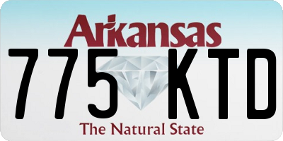 AR license plate 775KTD