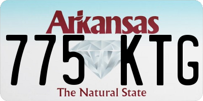 AR license plate 775KTG