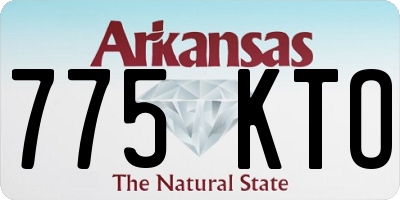 AR license plate 775KTO