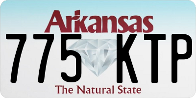 AR license plate 775KTP