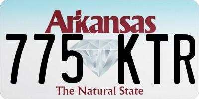AR license plate 775KTR