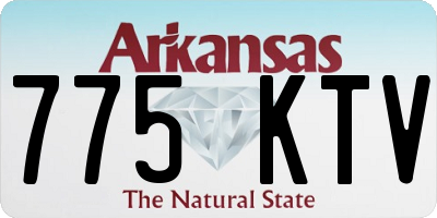 AR license plate 775KTV