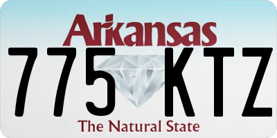 AR license plate 775KTZ