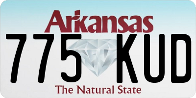 AR license plate 775KUD