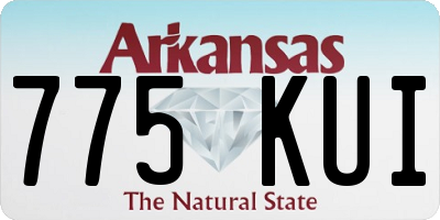 AR license plate 775KUI