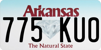 AR license plate 775KUO