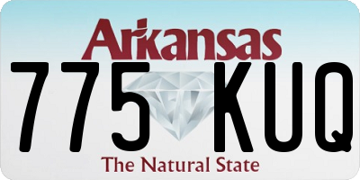 AR license plate 775KUQ