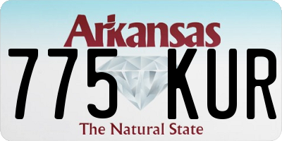 AR license plate 775KUR