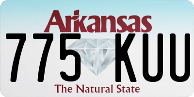AR license plate 775KUU