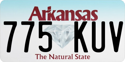 AR license plate 775KUV