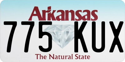 AR license plate 775KUX