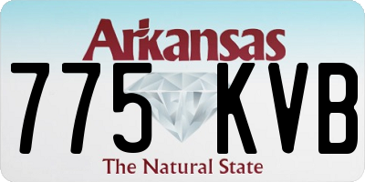 AR license plate 775KVB