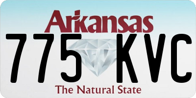AR license plate 775KVC