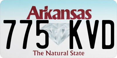 AR license plate 775KVD