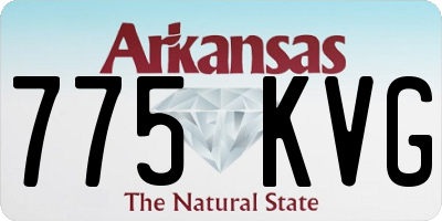 AR license plate 775KVG