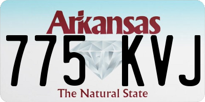 AR license plate 775KVJ