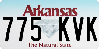AR license plate 775KVK