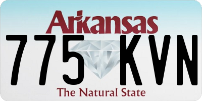 AR license plate 775KVN