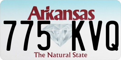AR license plate 775KVQ