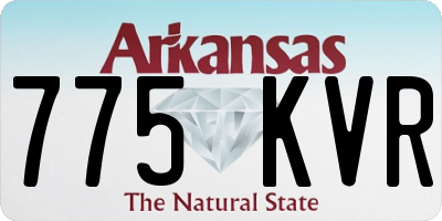 AR license plate 775KVR