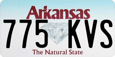AR license plate 775KVS