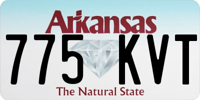 AR license plate 775KVT