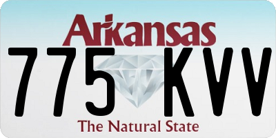 AR license plate 775KVV