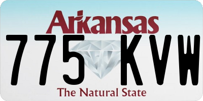 AR license plate 775KVW