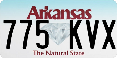 AR license plate 775KVX