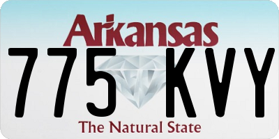 AR license plate 775KVY