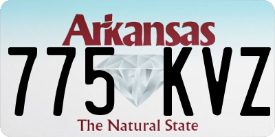 AR license plate 775KVZ