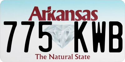 AR license plate 775KWB