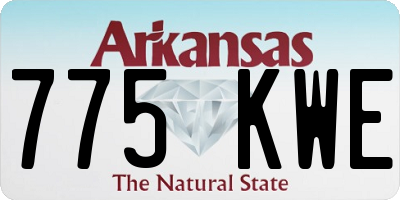 AR license plate 775KWE
