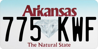 AR license plate 775KWF
