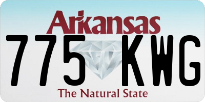 AR license plate 775KWG
